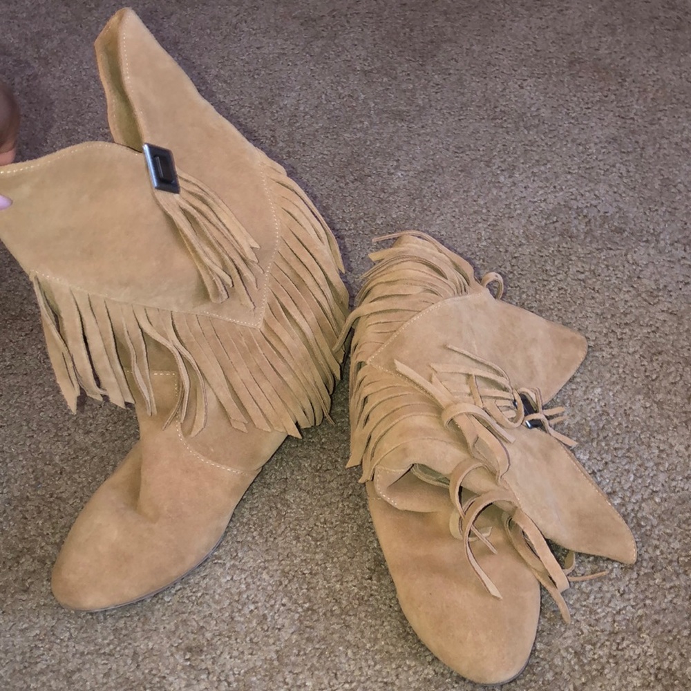 Tan boots